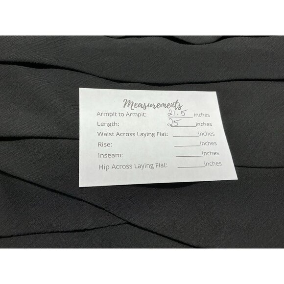 Chicos Travelers Blouse Size 3 (XL) Black Cascading Ruffles Front 1/2 Sleeve - Picture 5 of 5